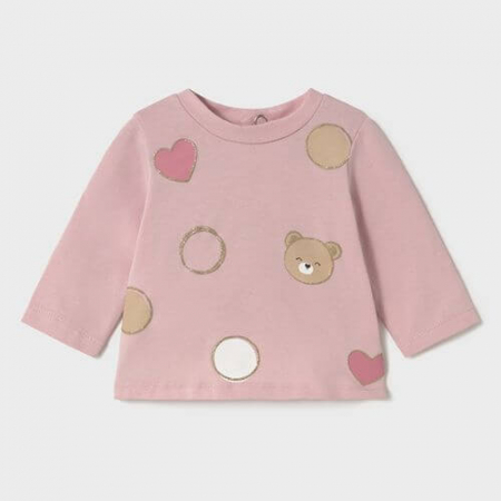 Bluze-Tricouri Fete - Tricou din bumbac pentru fete Mayoral, Roz - 1071-66