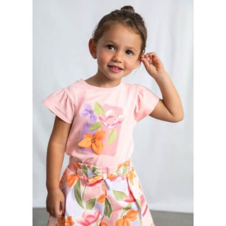 Tricou din bumbac pentru fete Mayoral, Blossom - 3007-83 [2]