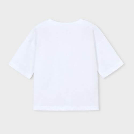 Tricou din bumbac pentru fete Mayoral, Alb - 3016-25 [5]