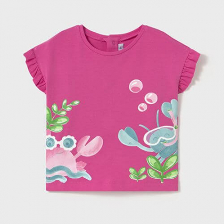 Tricou din bumbac pentru fete Mayoral, Mov - 1048-068 [0]