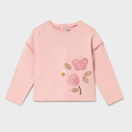 Bluze-Tricouri Fete - Tricou maneca lunga din bumbac pentru fete Mayoral, Peony - 1088-32