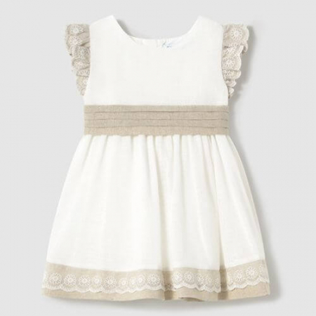 Rochii Fete - Rochie din bumbac si In Mayoral, Alb - 1908-031