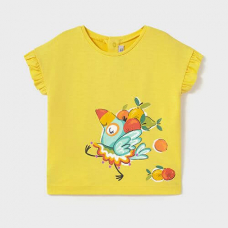 Tricou din bumbac pentru fete Mayoral, Galben - 1048-067 [0]