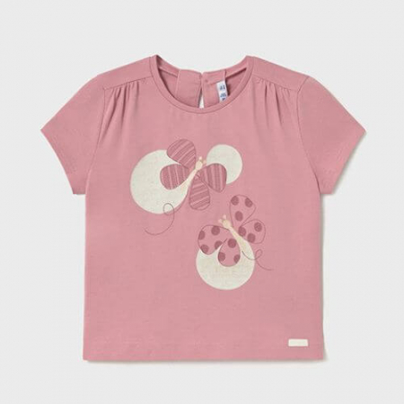 Bluze-Tricouri Fete - Tricou din bumbac pentru fete Mayoral, Roz - 1043-052