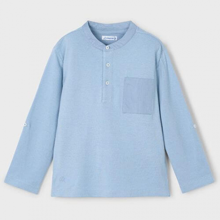 Bluze-Tricouri Baieti - Bluza tip polo pentru baieti Mayoral, Albastru - 311-073