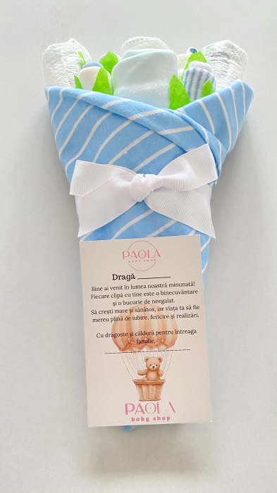 Buchet Cadou Hăinuțe Bebe Băiețel – Blue Dream [6]