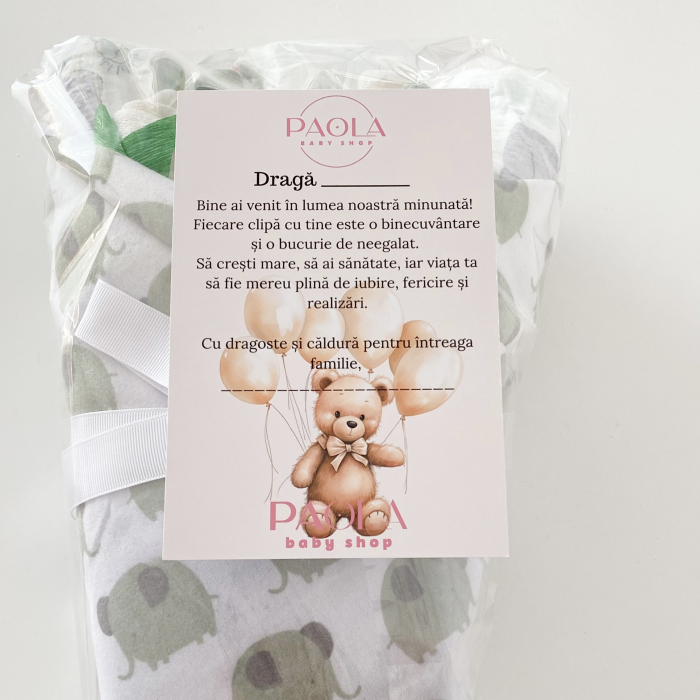 Buchet de flori din hăinuțe cadou pentru bebe [3]
