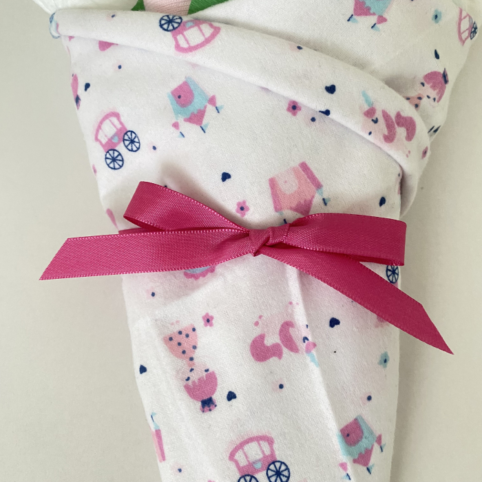 Buchet de flori din hăinuțe nou născut fetițe – 9 piese Unicorn [4]