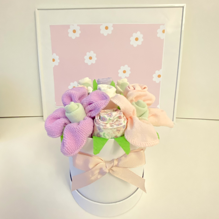 Cutie cadou bebeluși - 10piese - Roz și Mov - Cadou nou-născut fetiță [2]