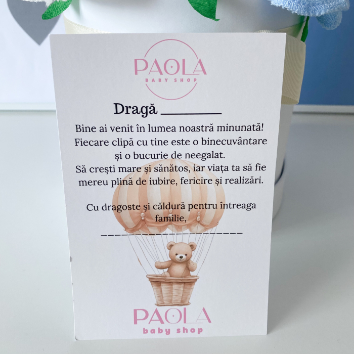 Cutie cadou nou născut băiat – Buchet din hăinuțe pentru bebe [6]