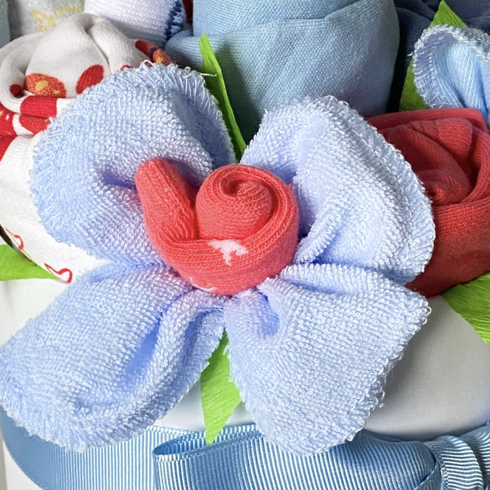 Set cadou nou-născut băiețel – 12 piese cu tematică marină și flori textile [4]