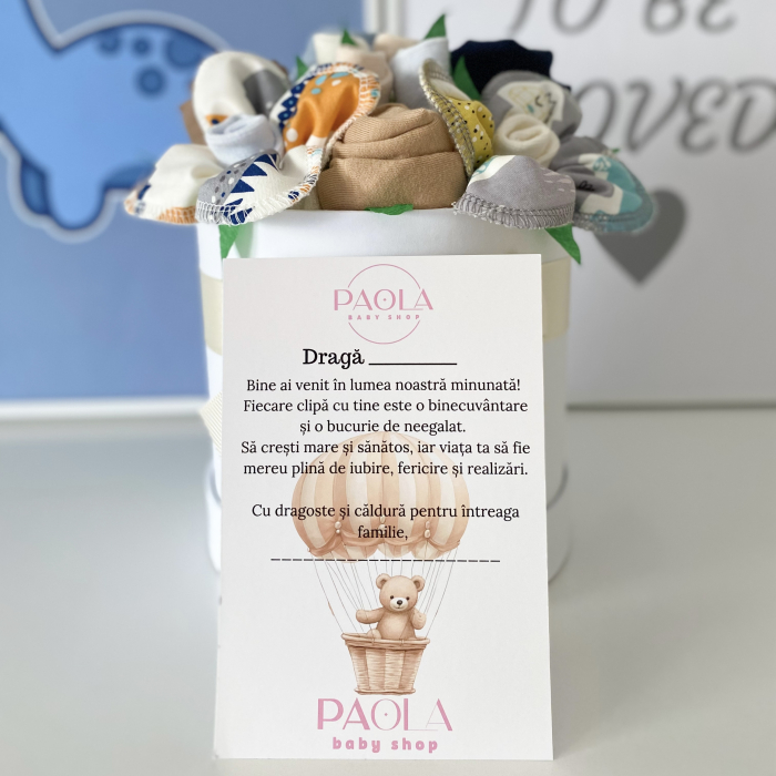 Set cadou nou-născut băiețel – 12 piese cu tematică marină și flori textile [4]