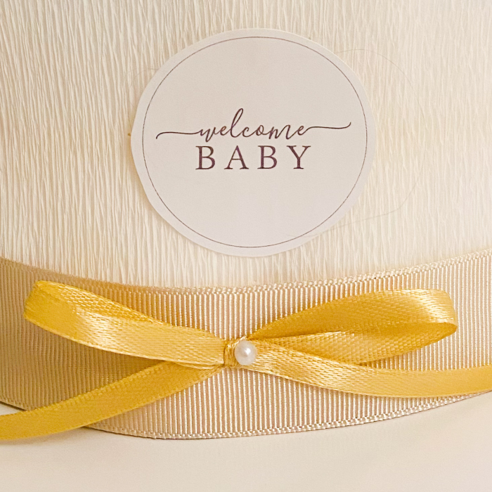 Tort de Scutece Pampers pe Două Nivele – Cadoul Perfect pentru Nou-Născuți [3]