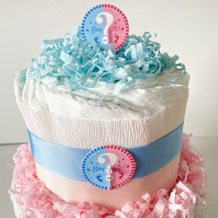 Tort din Pampers Premium Care – Gender Reveal și cadou baby shower [3]