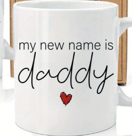 Cadouri mămici ,tătici - Cană personalizată My New Name is Daddy cadou special pentru tătici