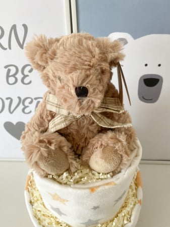 Tort de scutece Pampers pe două nivele – cu ursuleț Tim de la Louise Mansen [2]