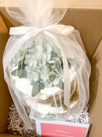 Tort din scutece Pampers cu 2 nivele - Nature  Green [4]