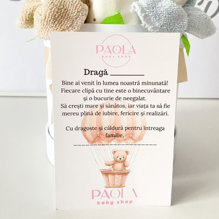 Zâmbete albastre – Cutie cadou pentru nou-născut băiat, 11 piese esențiale - Bumbac organic [5]