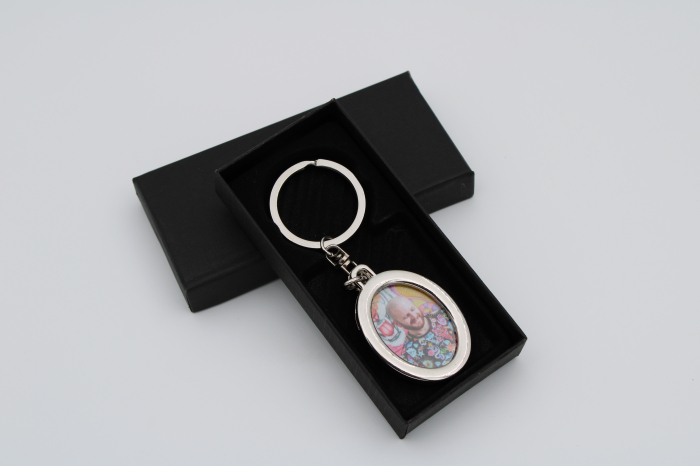 Breloc metalic personalizare foto oval [1]