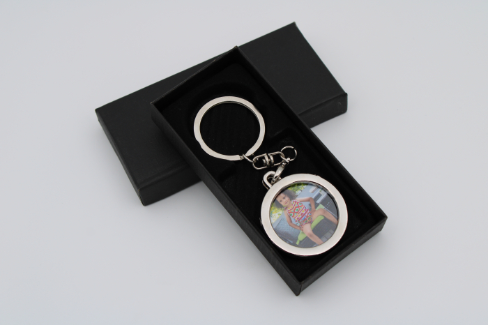 Breloc metalic personalizare foto rotund [1]