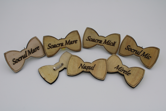 Cocarde papion lemn - Family Pack [2]