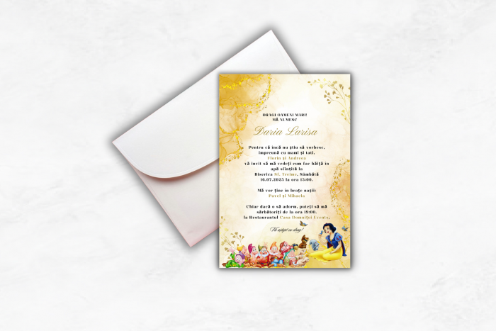 Invitatie Botez: Alba ca zapada [2]