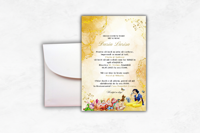 Invitatie Botez: Alba ca zapada [1]