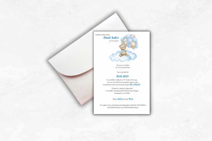 Invitatie Botez: Blue Bear [2]