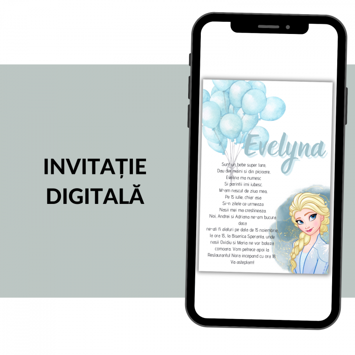 Invitatie Botez Digitala: Elsa [1]