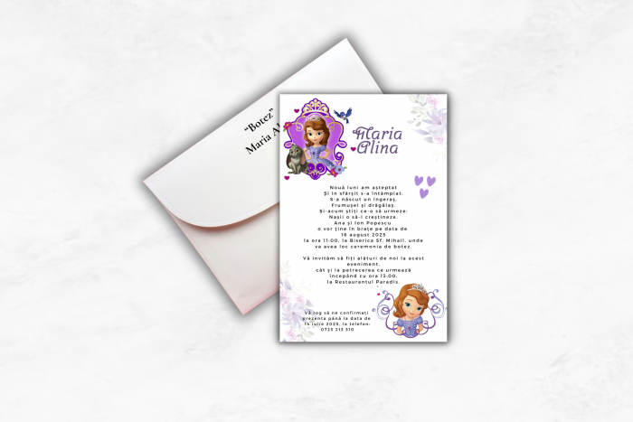 Invitatie Botez: Prințesa Sofia [2]