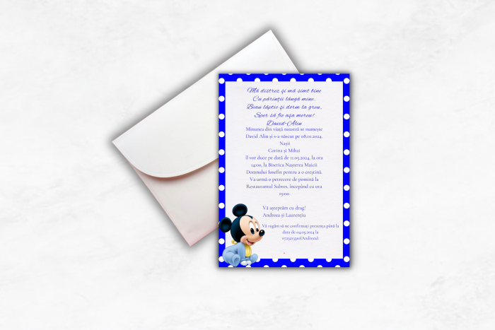 Invitatie Botez: Mickey Mouse [2]