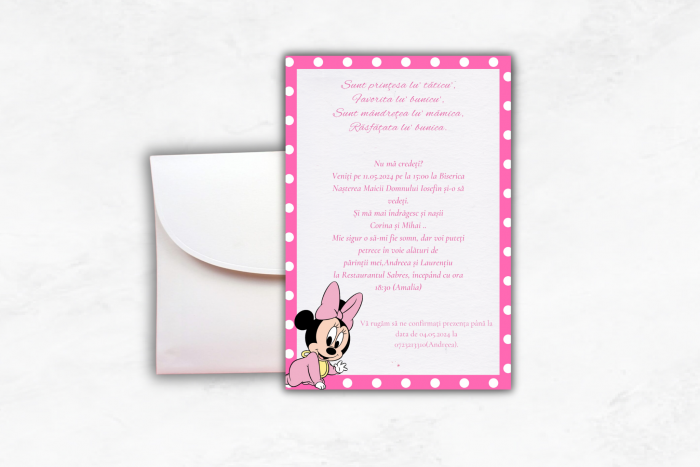 Invitatie Botez: Minnie Mouse [1]