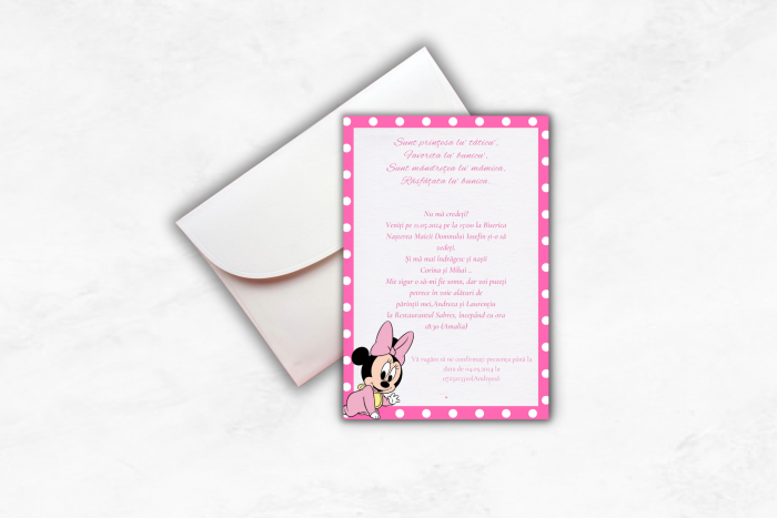 Invitatie Botez: Minnie Mouse [2]