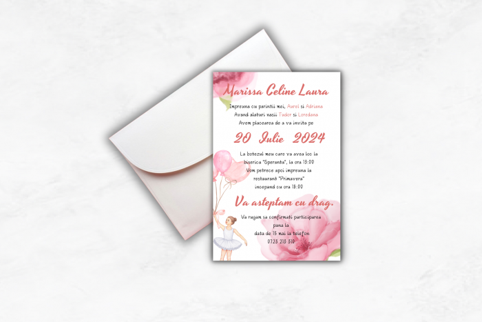 Invitatie Botez: Balerina [2]