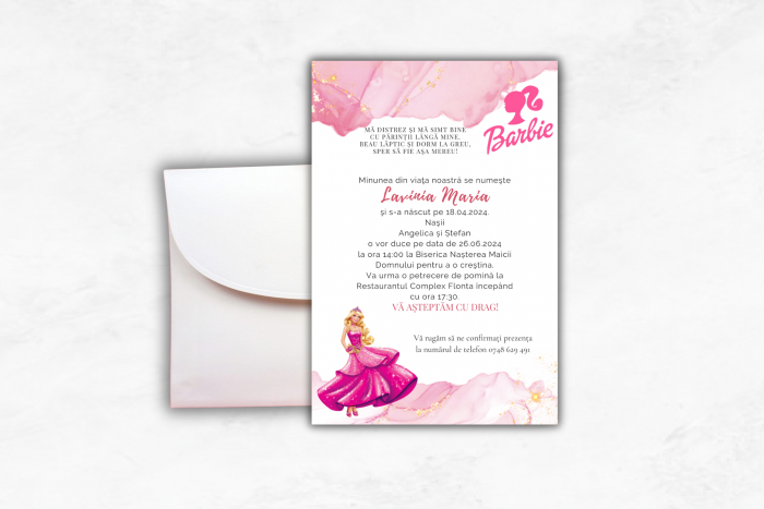 Invitatie Botez: Barbie [1]