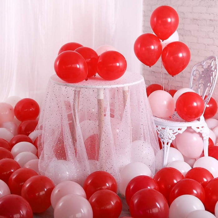 Set 10 Baloane din Latex, 13 cm, 1 g, Rosu [5]