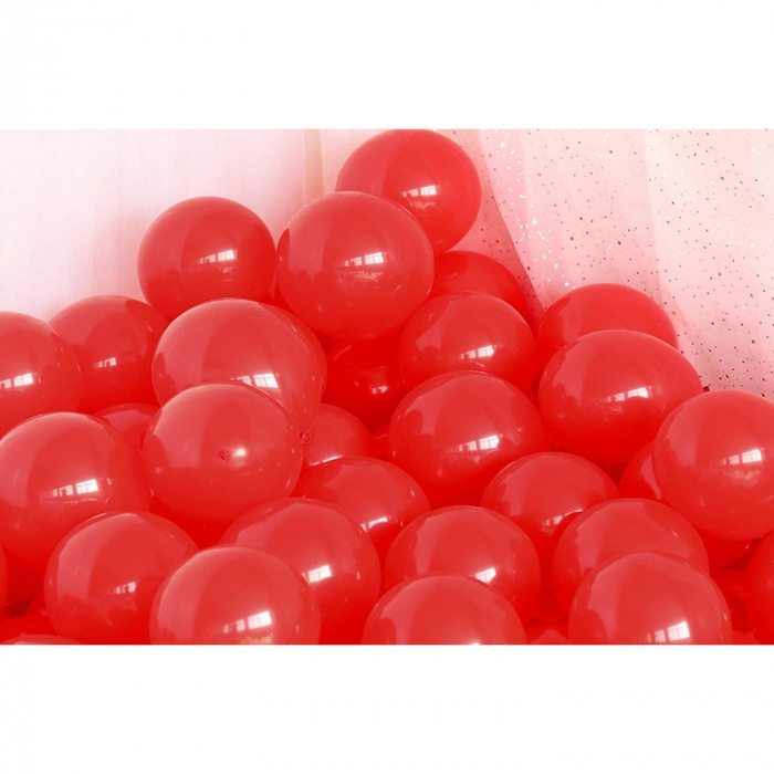 Set 10 Baloane din Latex, 13 cm, 1 g, Rosu [4]