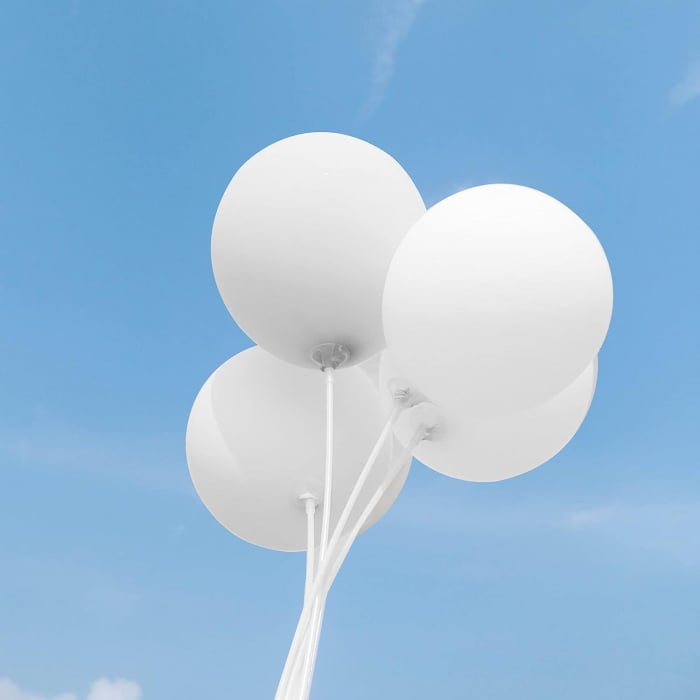 Set 10 Baloane din Latex, 13 cm, Albe, 2.2 g [5]