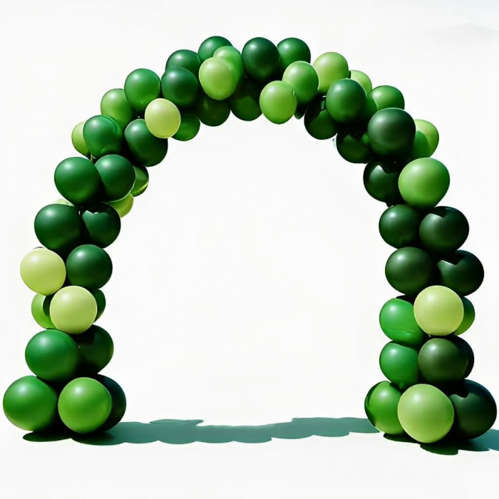 Set 10 Baloane din Latex, 30 cm, Verde Diferite Nuante, 2.8 g [8]