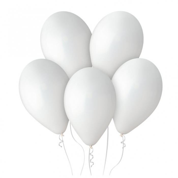 Set 10 Baloane din Latex Metalizate, 5x Alb, 5x Nude, 23 cm, 2.2 g [3]