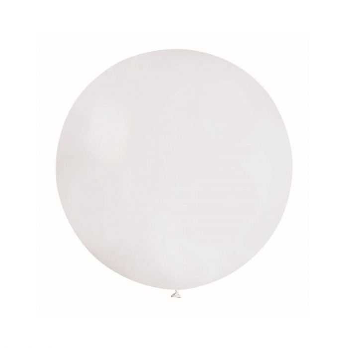 Set 2 Baloane din Latex, Model Party Jumbo, 90 cm, Alb si Bej, 35 g [2]