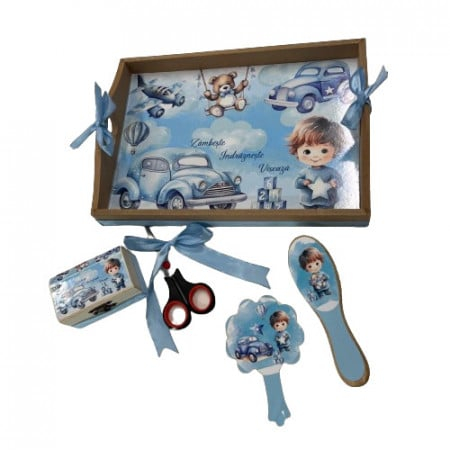 Tavita de turta, 5 piese, Bebe , Bleu [1]