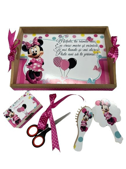 Tavita de turta, 5 piese, Minnie buline, cyclam [1]