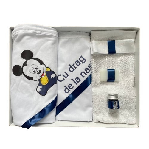 Trusou de botez, 6 piese Personaj animat imprimat, bleumarin [1]