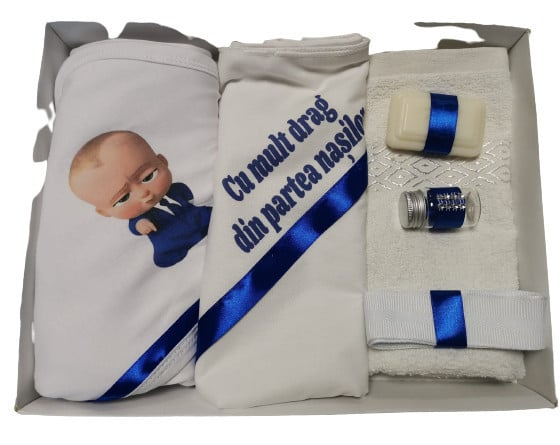 Trusou pentru botez, 6 piese, Baby Boss, albastru [1]