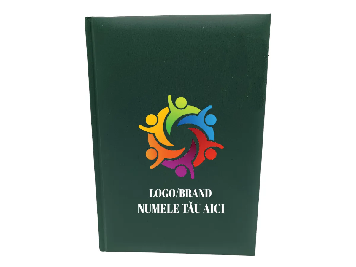 Agende personalizate - Agenda Nedatata A5 Personalizata Verde