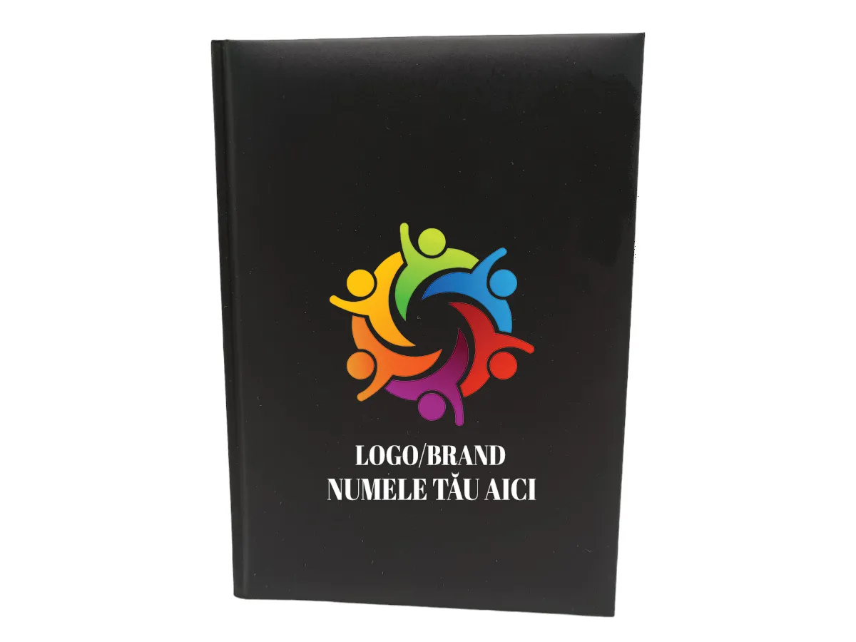 Agende personalizate - Agenda Nedatata A5 Personalizata Negru