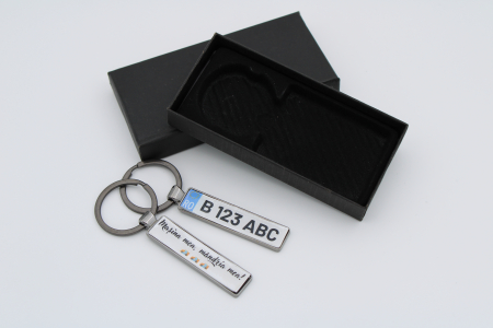 Brelocuri personalizate - Breloc metalic personalizat AUTO negru