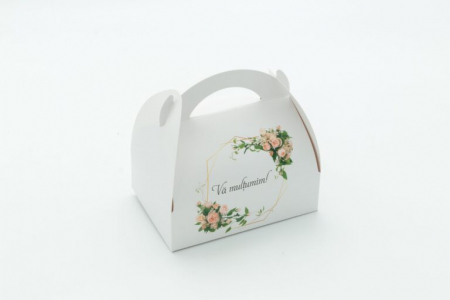 Cutii de prajituri - Cutii de Prajituri de 500g, cod K51407-roses