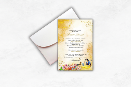 Invitatie Botez: Alba ca zapada [1]